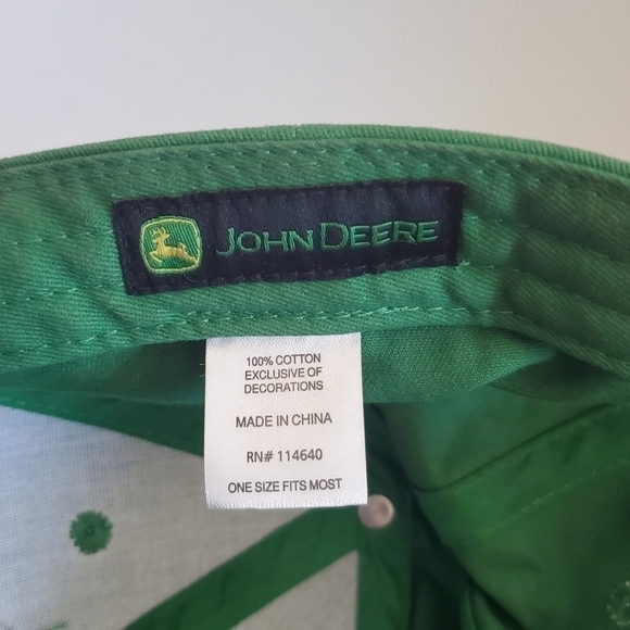 John Deere Green Yellow Baseball Hat Cap Nothing Runs Like A Deere - Picture 11 of 13